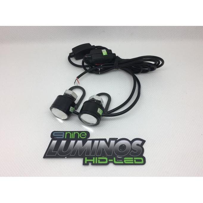 Luminos Lampu Drl Led Eagle Eye/Mata Elang Besar 2 Mode Manteng Strobo - Motor