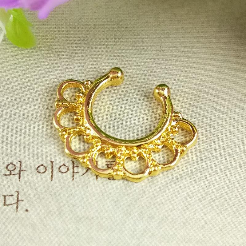 Anneui - BP0039 - fake septum piercing / anting jepit hidung (tanpa tindik) swag gaul keren kpop korea bollywood