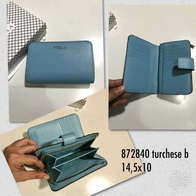 Jual Furla Short Wallet 872840 Turchese Original