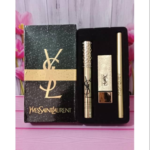 YSL SPECIAL KIT - LIPSTICK - MASCARA - EYELINER REAL PICT