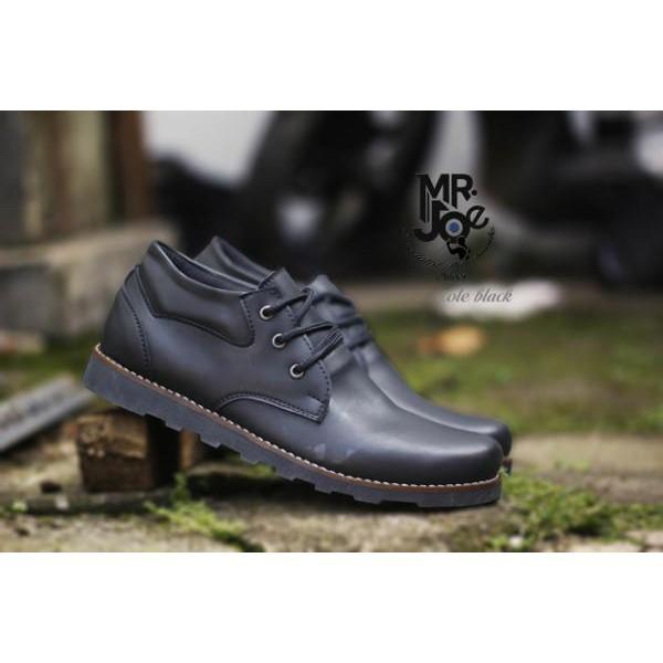 Sepatu Formal. Pria Casual Sneakers Slip On Kulit Asli Handmade Bandung Mr Joe Cole Black