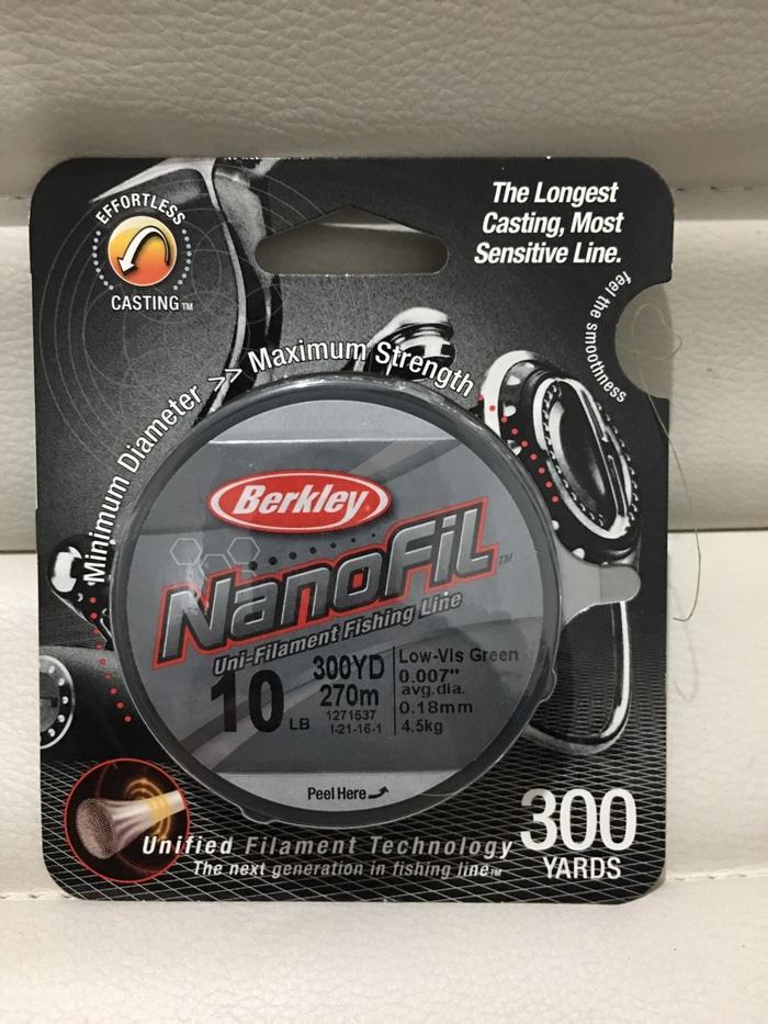 BERKLEY NANOFIL LOW-VIS GREEN 10LB 300YARD - naS8B8