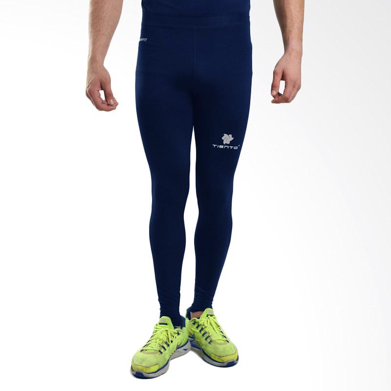 Tiento Baselayer Long Pants Navy Celana Ketat Leging Legging Panjang Compression Olahraga Sport Lari Senam Zumba Yoga Running Futsal Sepakbola Renang Diving Voli Sepeda Original