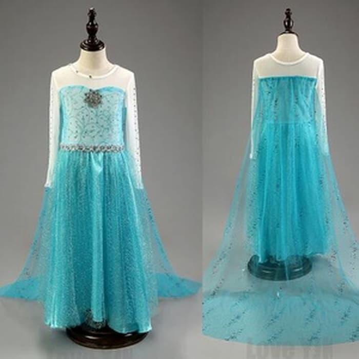 BAJU ANAK DRESS KOSTUM FROZEN ELSA / Gaun pesta anak perempuan Frozen