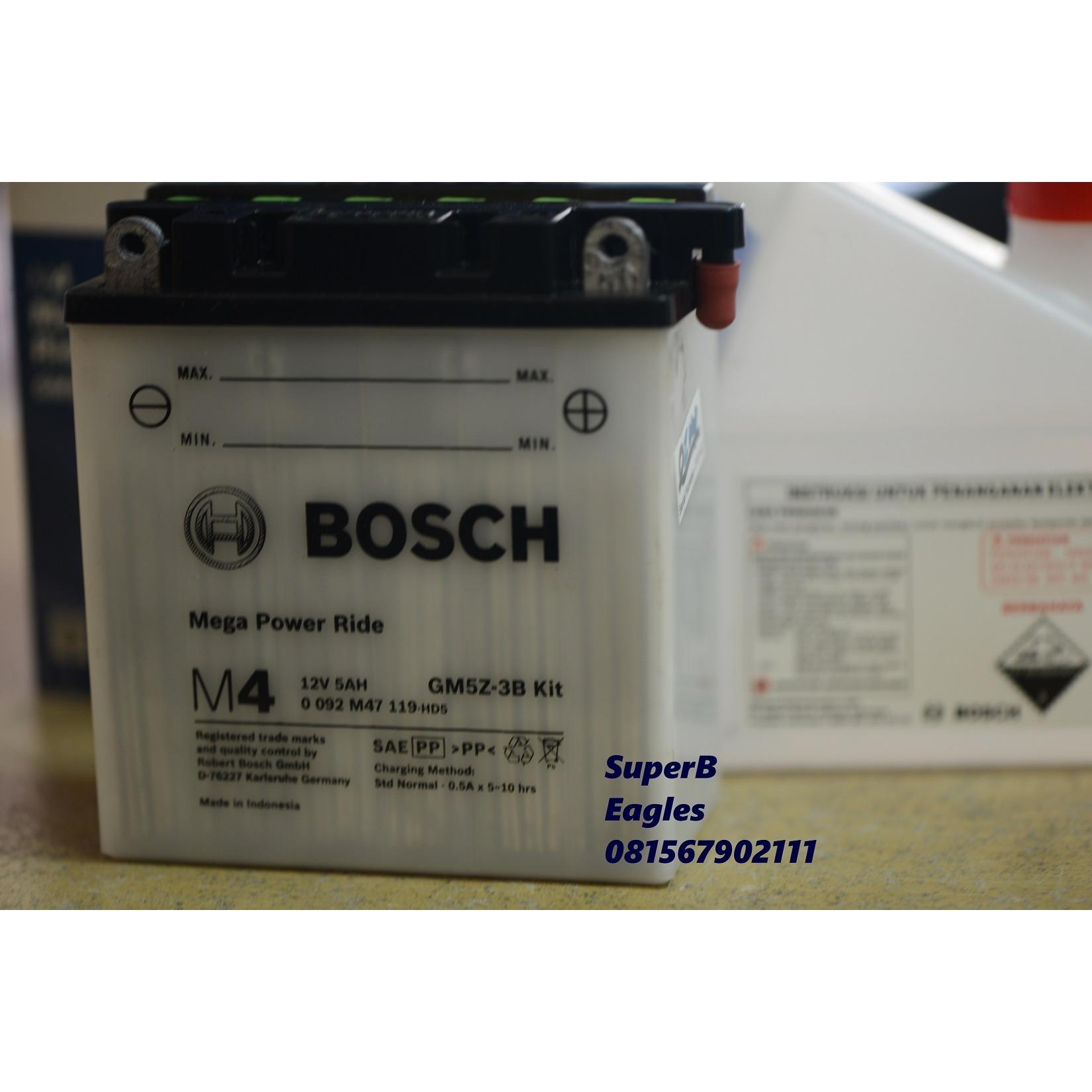 AKI MOTOR BOSCH GM5Z-3B KIT Basah ASLI original Dry-charged