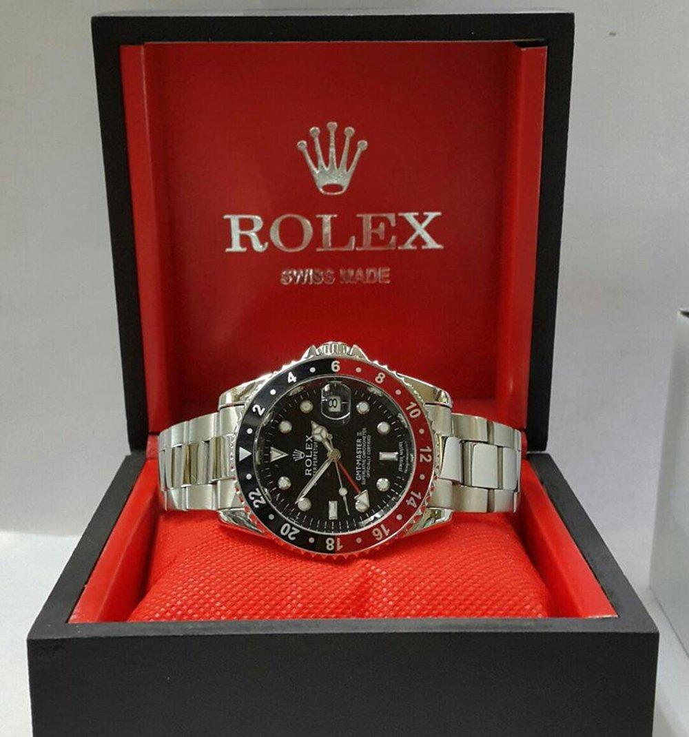 Jam Tangan Rolex GMT Master II Silver Black Combi Red