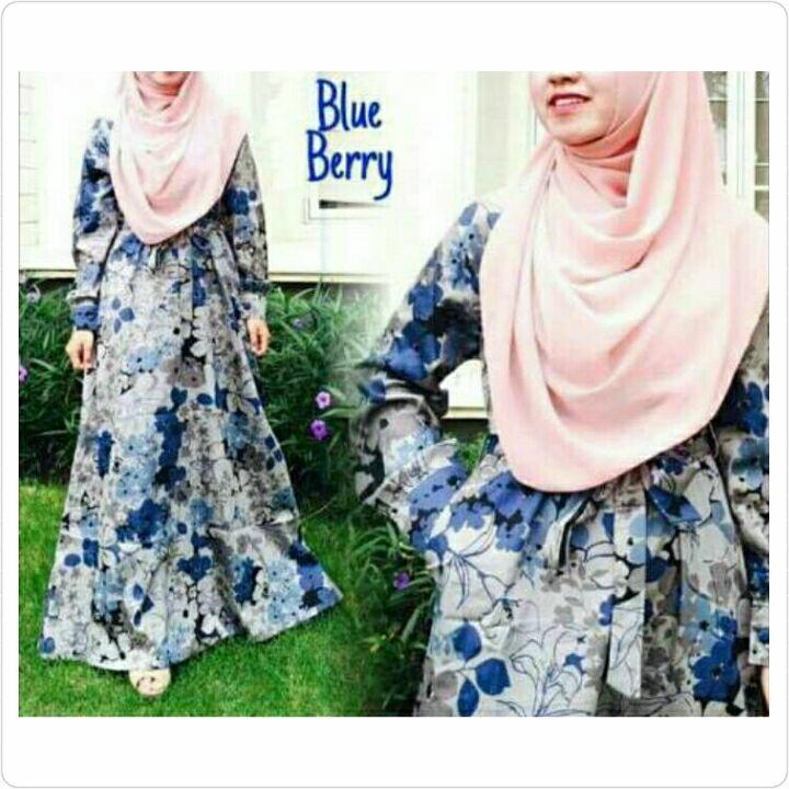 GAMIS BLUE BERRY KATUN JEPANG MURAH MERIAH