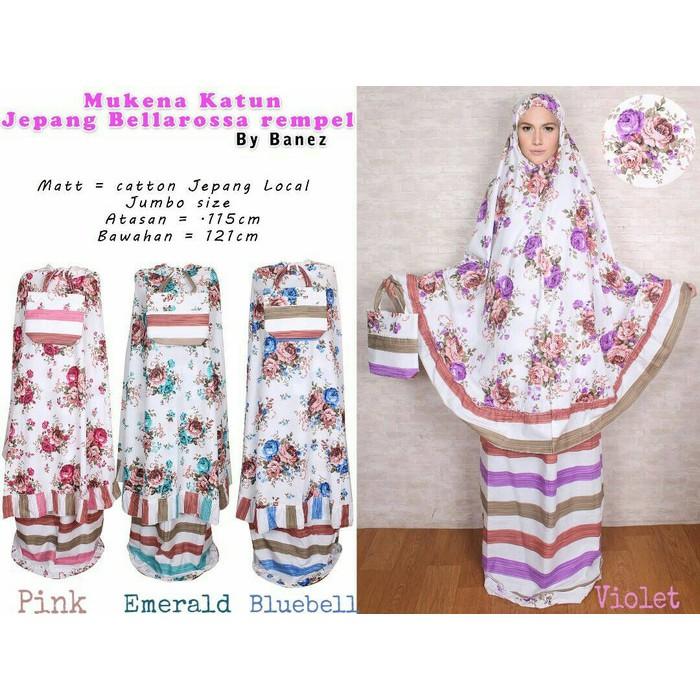 MUKENA KATUN JEPANG MOTIF WARNA PASTEL - MUQEENA