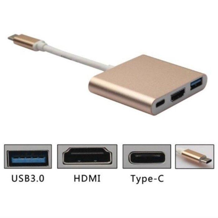 Converter USB-C to HDMI + USB 3.0 + USB-C