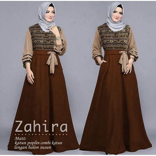 Zahira Maxi Songket/Maxi Dress/Gamis/Baju Muslim Wanita Murah