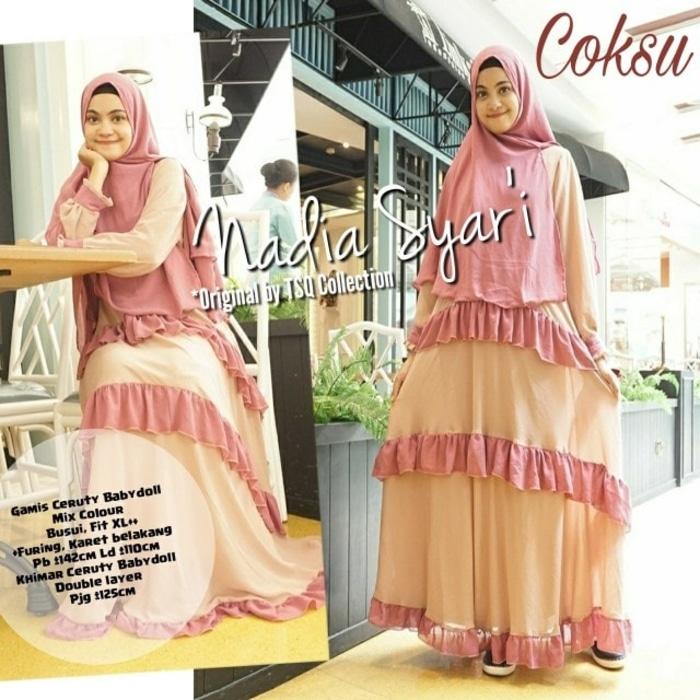 GAMIS SYARI BERGO SET BUSUI JUMBO : BW4127 NADIA