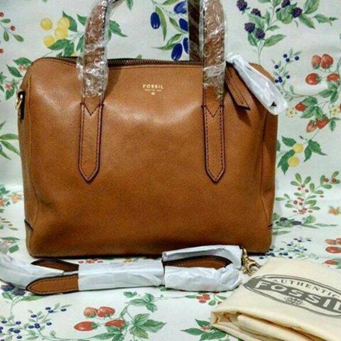 Tas Fossil Original Authentic Sydney Satchel Camel db ori - cc8DCm
