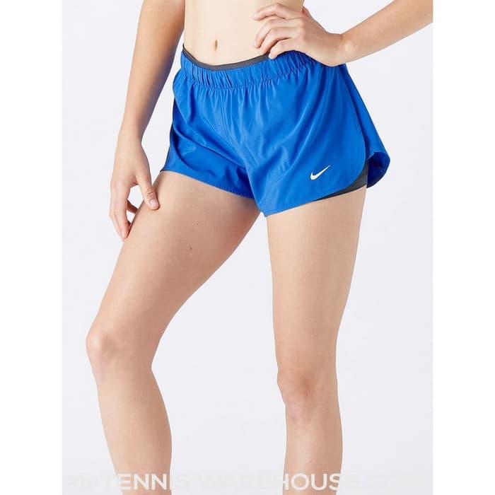 Celana Lari Nike Women Team Full Flex 2In1 20 Short Original Biru