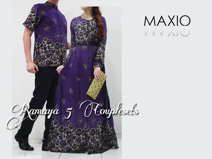 RAMAYA baju gamis couple baju buat lebaran - Ungu