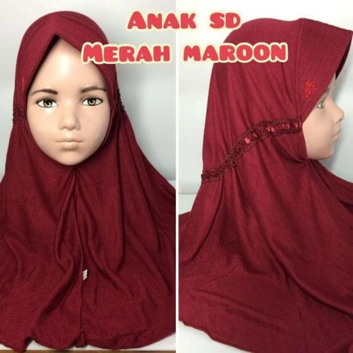 jilbab hijab kerudung syiria pet rabbani serut tali belakang anak sd