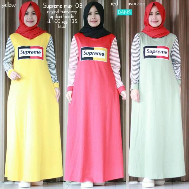 Gamis Wanita Bahan Babyterry Supreme Maxi 03