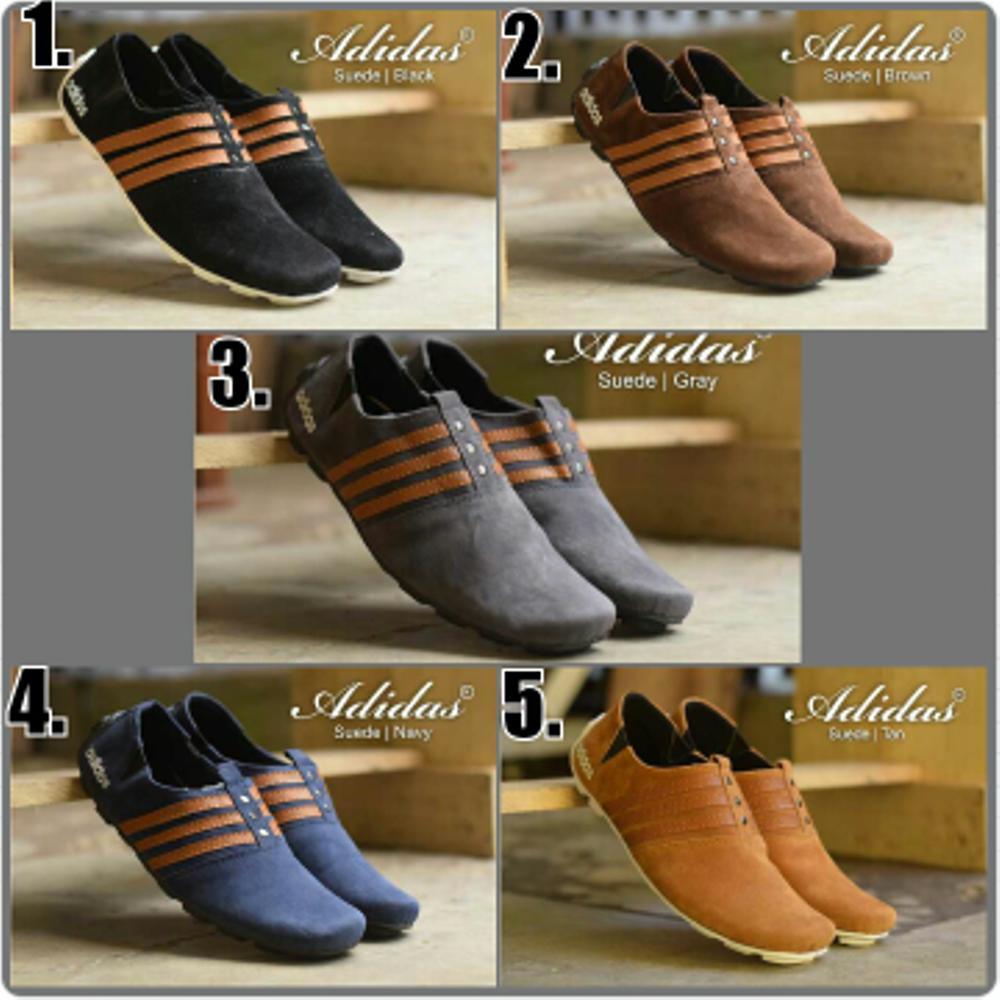 Promo Sepatu casual slop adidas kulit suede premium (5 model pilihan warna) Fashion