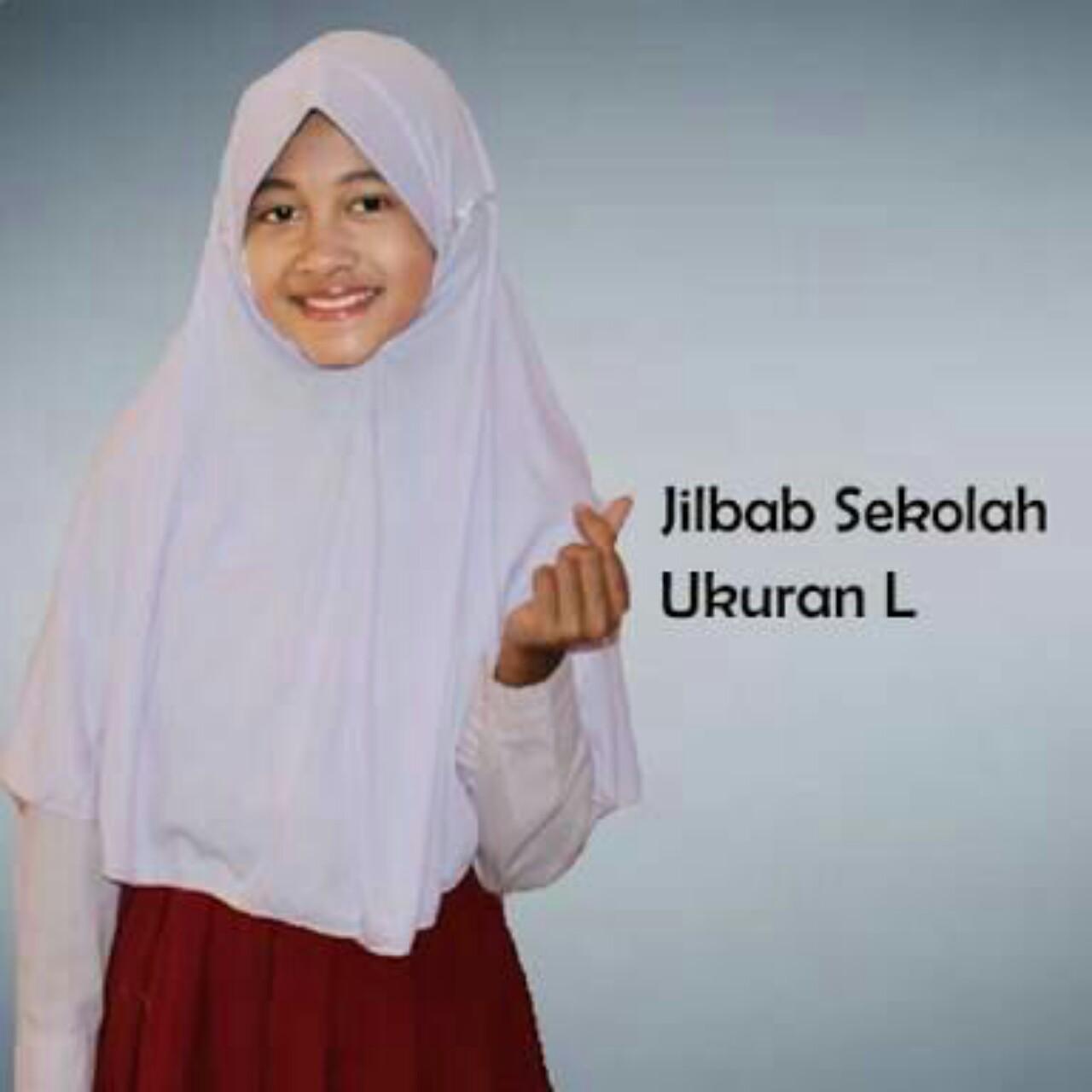 Jilbab instant anak sekolah ukuran L