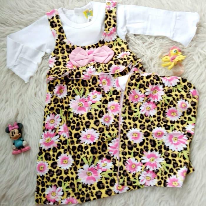 Gamis Baju Muslim Bayi Anak - Gamis Bayi Anak Flower Leopard