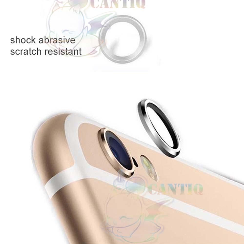 QCF Ring Camera Iphone 6 / Metal Lens Protector Iphone 6G / Pelindung Kamera Apple Iphone 6S Ukuran 4.7 inch / Pelindung Lensa Camera / Kamera - Silver