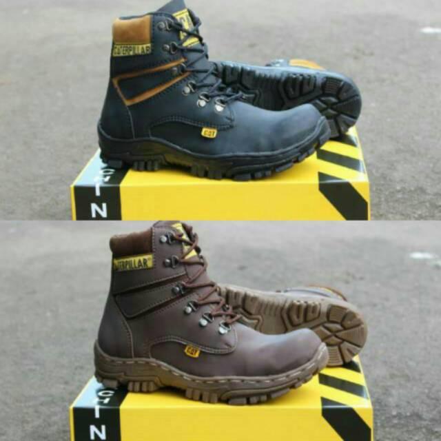 Sepatu Pria Caterpillar Boots Safety Polandia Murah Cat Boot Tracking Proyek