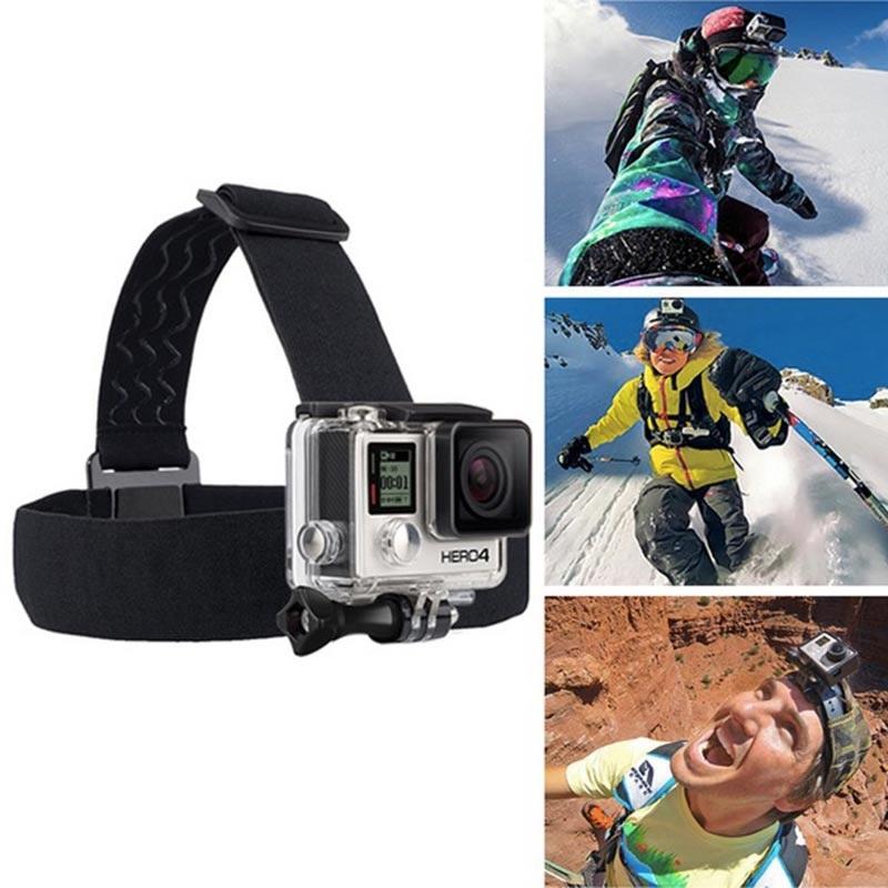 GoPro Action Cam Head Strap w/ 3 Stripe Anti-Slide Glue for GOPRO, BRICA B-PRO & Xiaomi Yi Camera