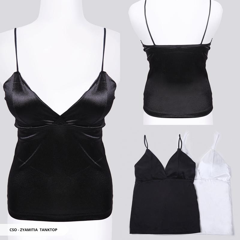 Zyamitia Plain Casual Tanktop - Black