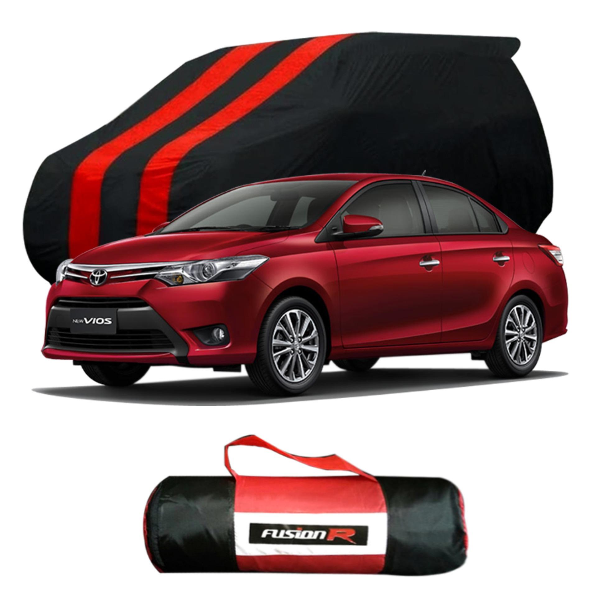 Vanguard Body Cover Penutup Mobil TOYOTA VIOS Merah Hitam Waterproof / Sarung Mobil SEDAN VIOS Premium