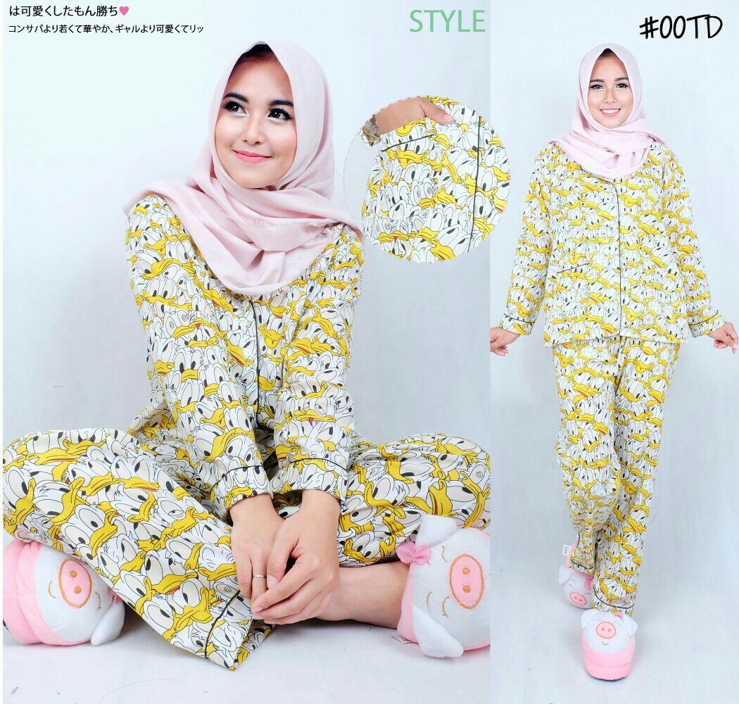 J&C Setelan Piyama Donal Duck / Setelan Baju Tidur / Setelan Piyama / Piyama Jumbo / Piyama Big Size / Piyama Wanita / Baju Tidur / Baju Piyama / Piyama Katun