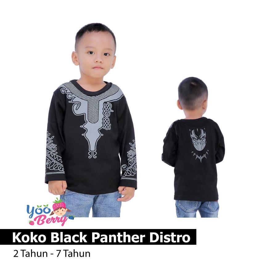 Baju Muslim Anak Koko Black Panther Distro Premium Ukuran 2-7 Tahun YooBerry