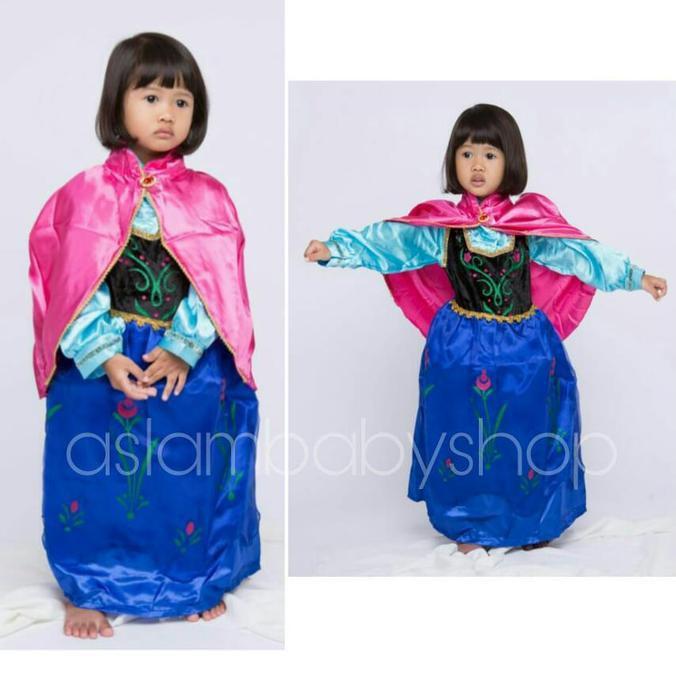 PROMO SALE - DRESS PESTA BAYI ANNA JUBAH 9 - 12 BULAN / BAJU FROZEN ANAK F001