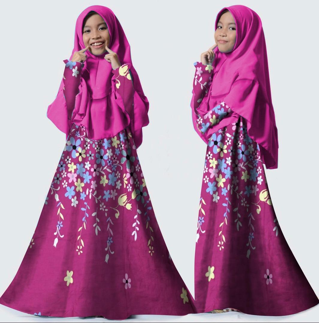 RULIVA gamis anak anak 5-7 tahun trendy modern