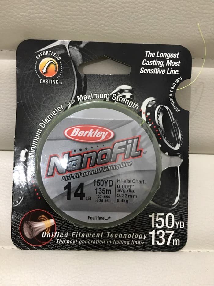 BEST SELLER!!! BERKLEY NANOFIL HI-VIS CHART 14LB 150YARD - GbGqrr