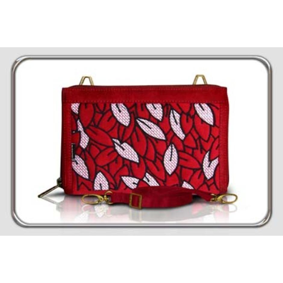 Pusat Tas Etnik / Tas Wanita Murah / Dompet Wanita / Dompet Murah / Selempang Wanita / Tas Selempang / Dompet Etnik / Dompet Organizer / Dompet Flat / Flat Wallet / Wallet / Slingbag / Sling Bag / Dompet Selempang Wanita Flat Midili Makara Hermousas Merah