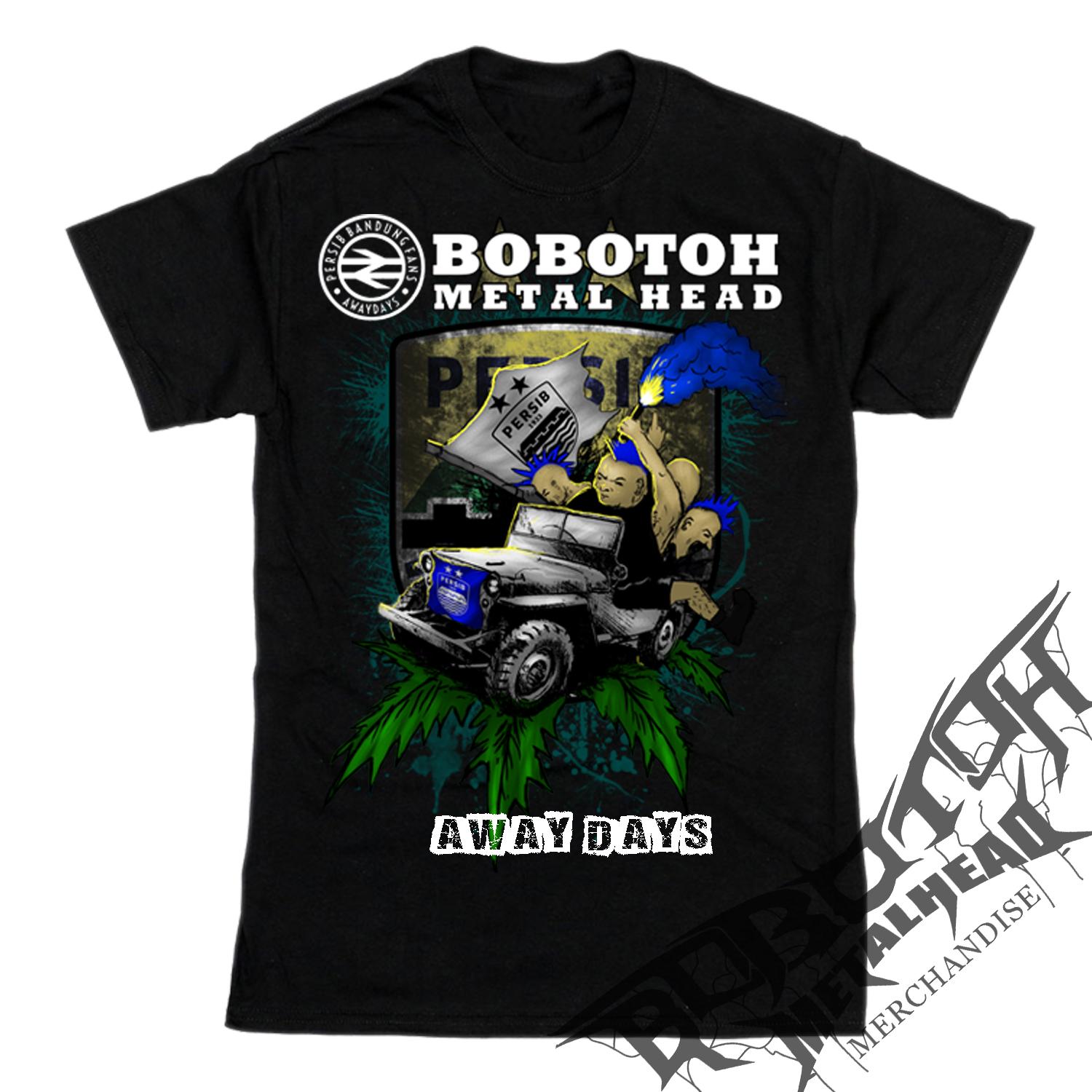 Baju persib bandung kaos bobotoh maung bandung tshirt viking metal bobotoh metal head awayday hitam