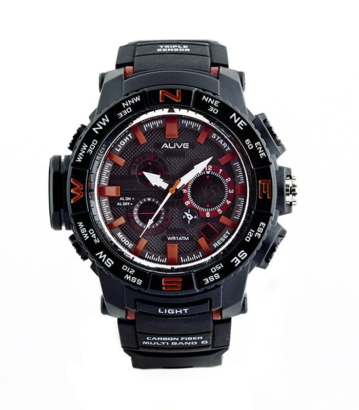 JAM TANGAN PRIA SOPHIE MARTIN ALIVE HITAM MANUAL KUDO GPU1033B5 IMPORT