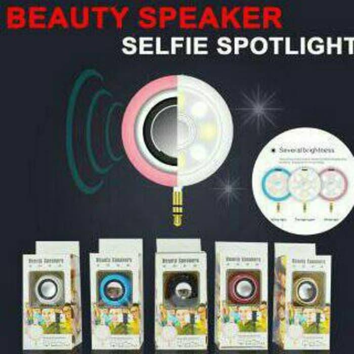 Flash kamera/Flash kamera canon Beauty Speaker + Lampu selfie lamp 2 in 1 lampu disco