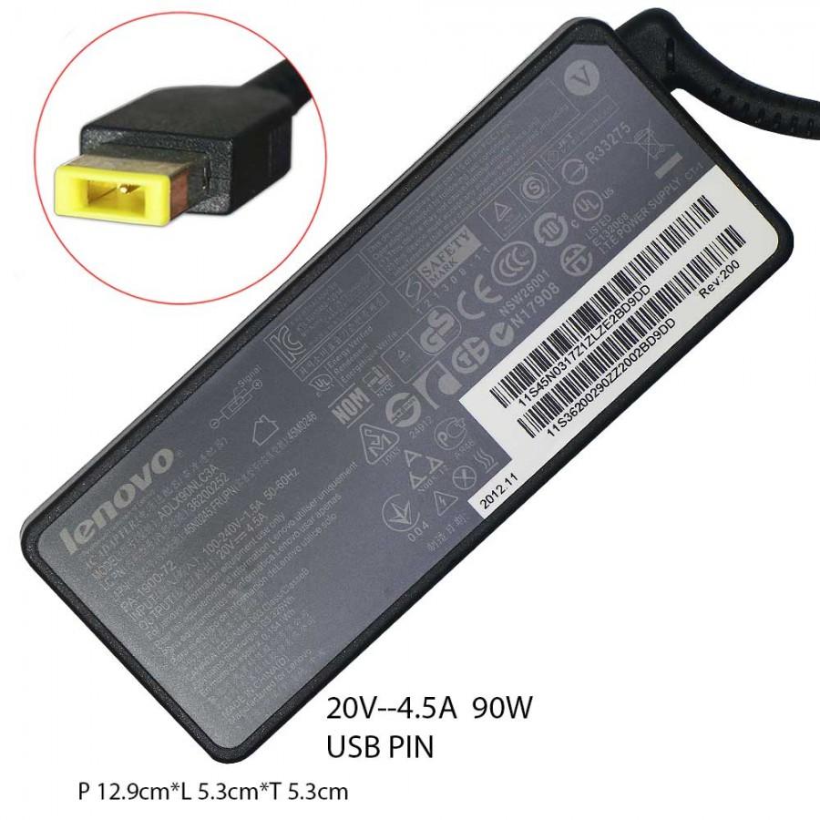 LENOVO Ori Adaptor Charger Laptop Notebook ThinkPad E570 E431 E440 L440 T440P T460P T540P 20V 4.5A USB