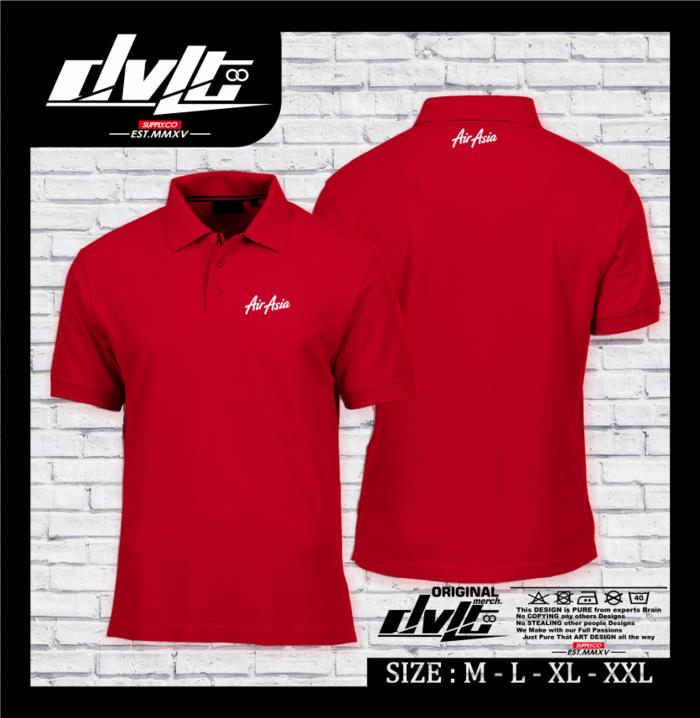 Poloshirt / Kaos Polo Air Asia Logo Murah