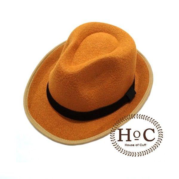 Houseofcuff Topi Fedora Hat MUSTARD FEDORA HAT LAKEN