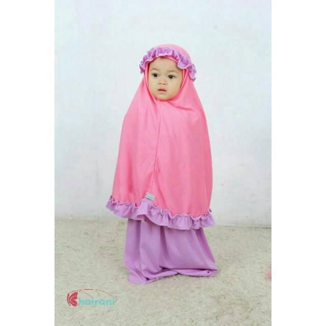 FREE NAMA mukena jilbab kerudung anak bayi ukuran s