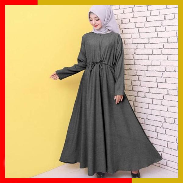 Baju Gamis Wanita / Gamis Polos Jumbo Bahan Katun Supernova