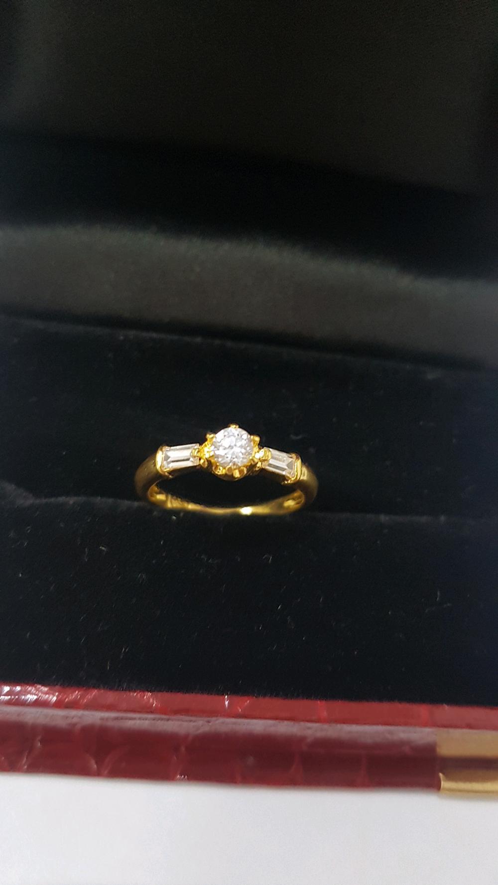 Cincin Emas Asli Kadar 875 Model Permata Elegant Cocok Buat Lamaran