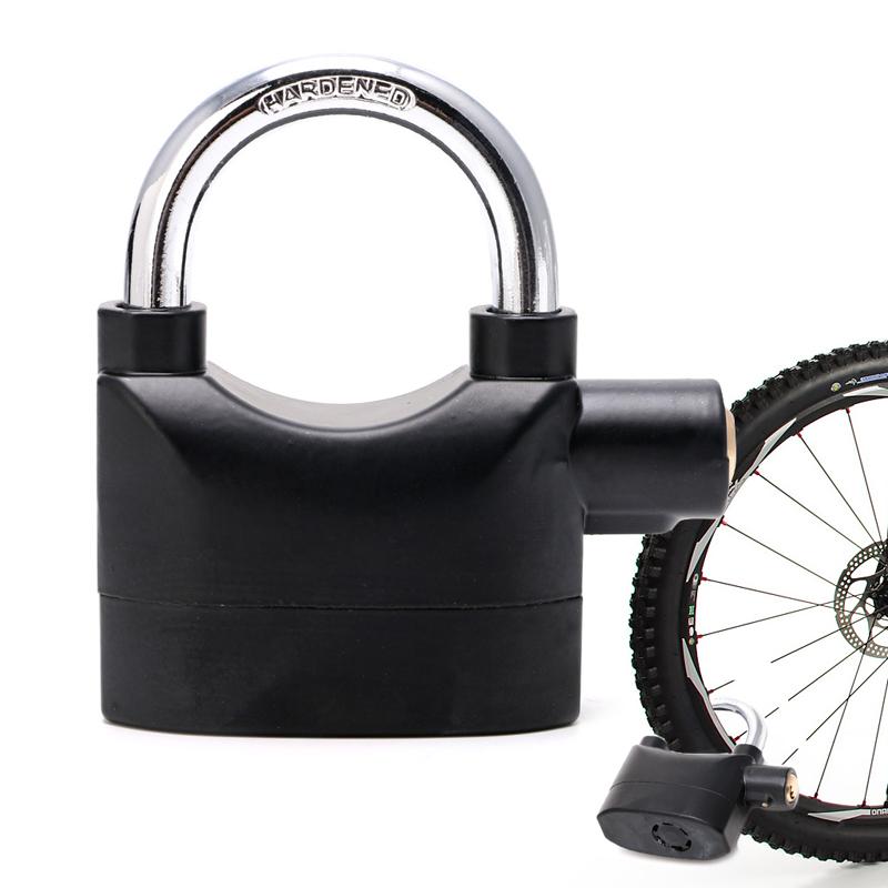 Gembok Alarm Anti Maling Motor / Pagar Kinbar LR-44 Alarm Lock Panjang 13cm - Hitam