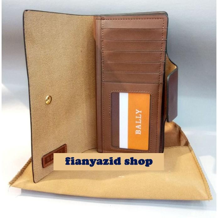DOMPET KULIT PANJANG PRIA/WANITA BALLY HIGH QUALITY BROWN
