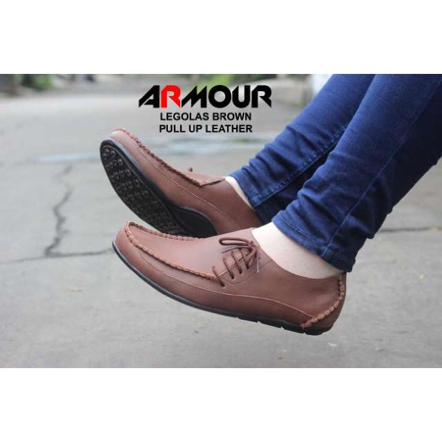 Sepatu Kulit Asli Bally Slop Santai / Sepatu Casual Pria Kerja Kantor Pesta / Slip On Murah Coklat