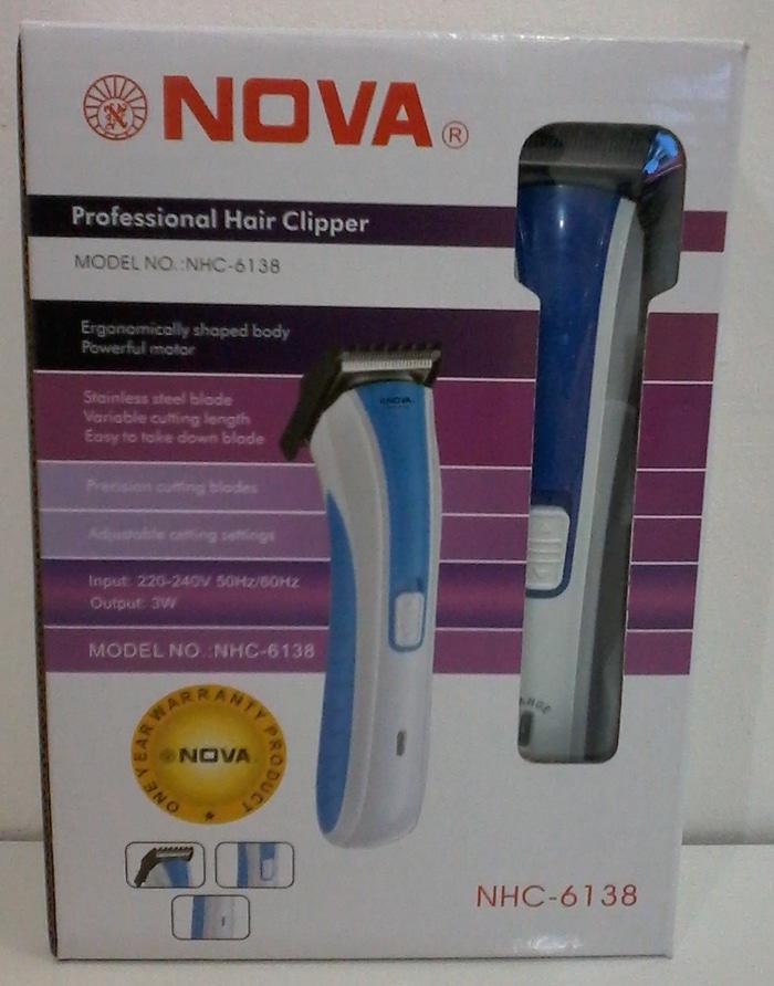 MESIN CUKUR RAMBUT/KUMIS/JENGGOT CHARGER & PORTABLE NOVA NHC-6138 - CZlmzHa
