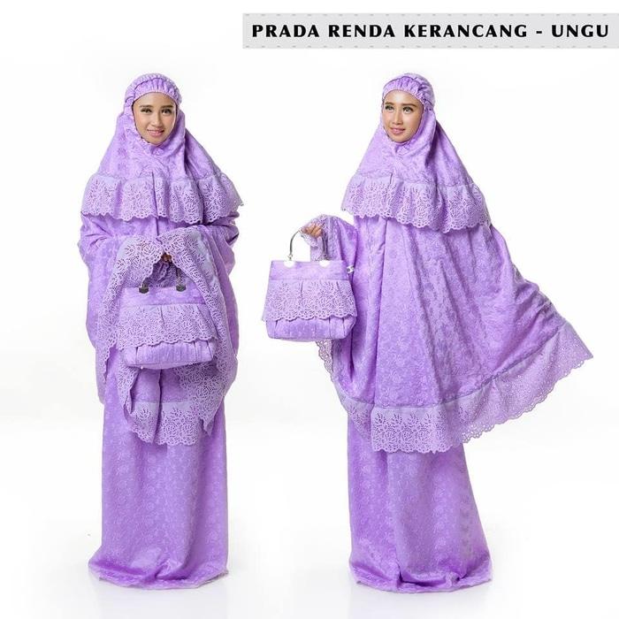 Mukena Bordir Prada Renda Kerancang