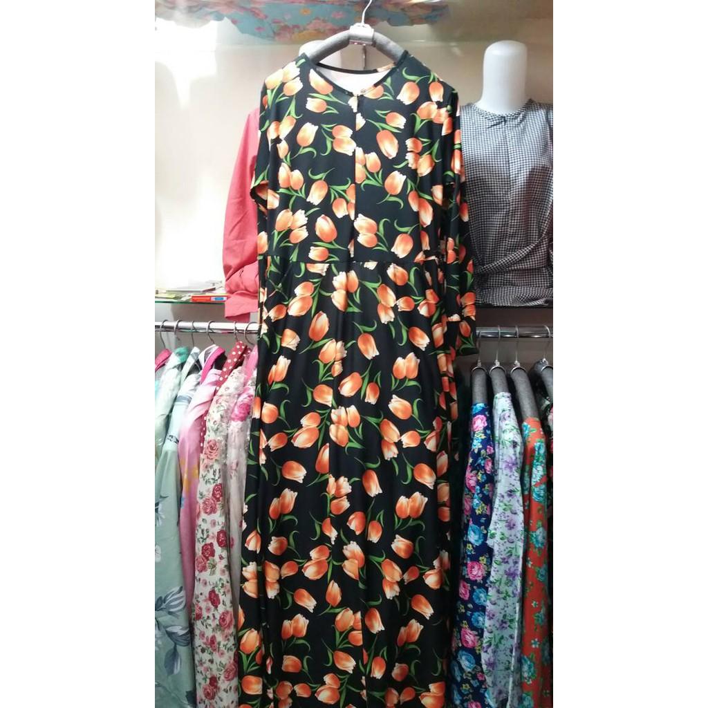 Gamis Motif Bahan Jersey Atau Kaos