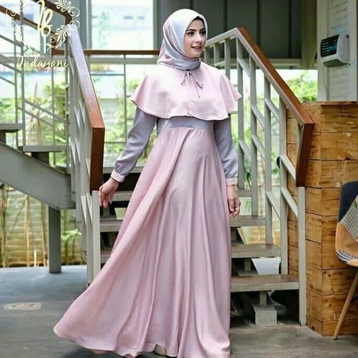 BAJU GAMIS Fashion Muslim / Dress Gamis Murah / BAJU dress SYARI TERBAIK / DEWI MAXY DUSTY PR001 ORIGINAL